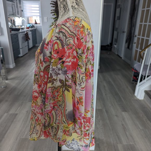 HKR Collection multicolour semi-sheer blouse - Picture 4 of 7